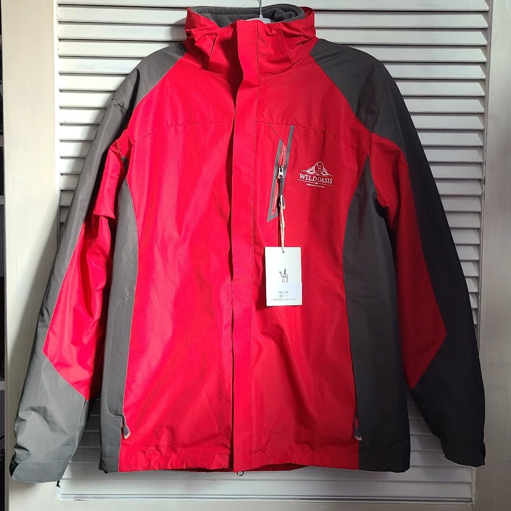 Wild Oasis waterproof fleece lined jacket men's small